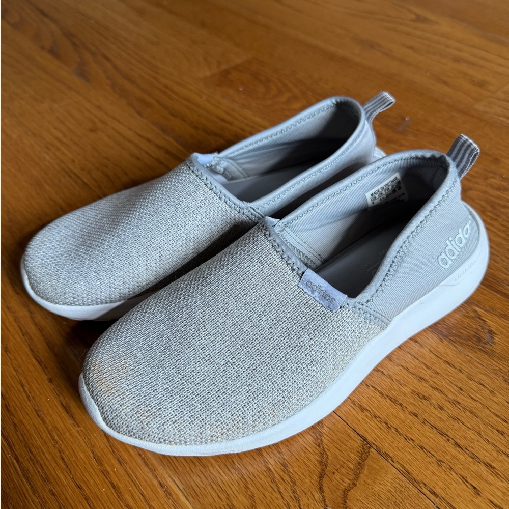 Adidas Kids Gray Slip-On Shoes